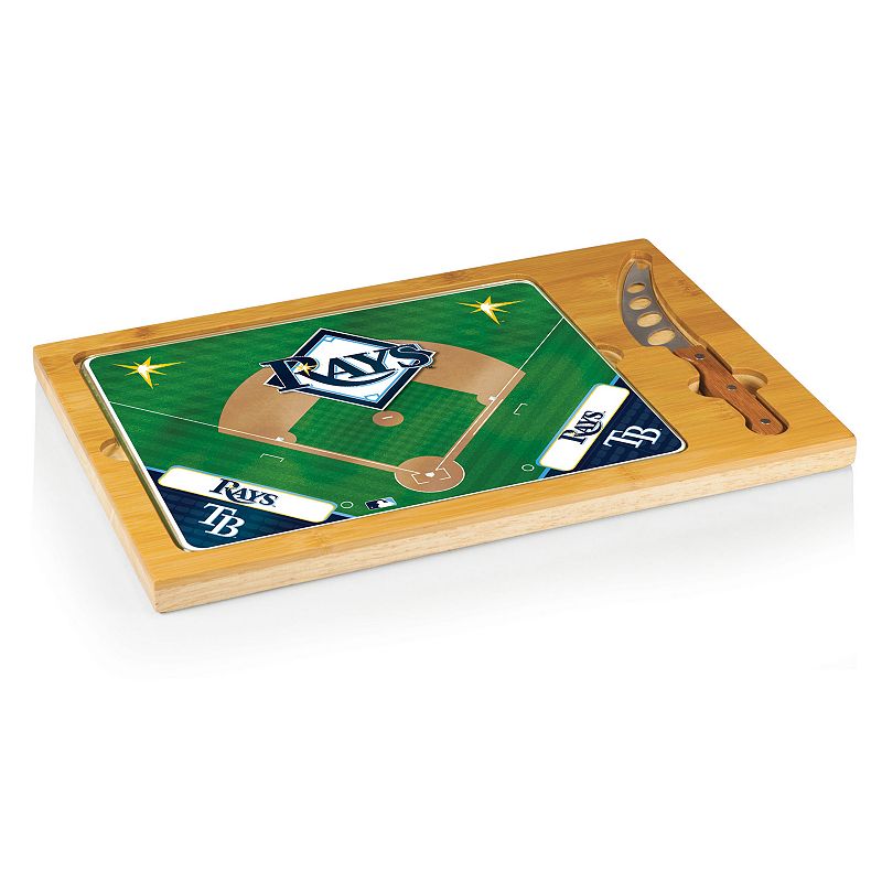 Picnic Time Tampa Bay Rays Icon Rectangular Cutting Board Gift Set