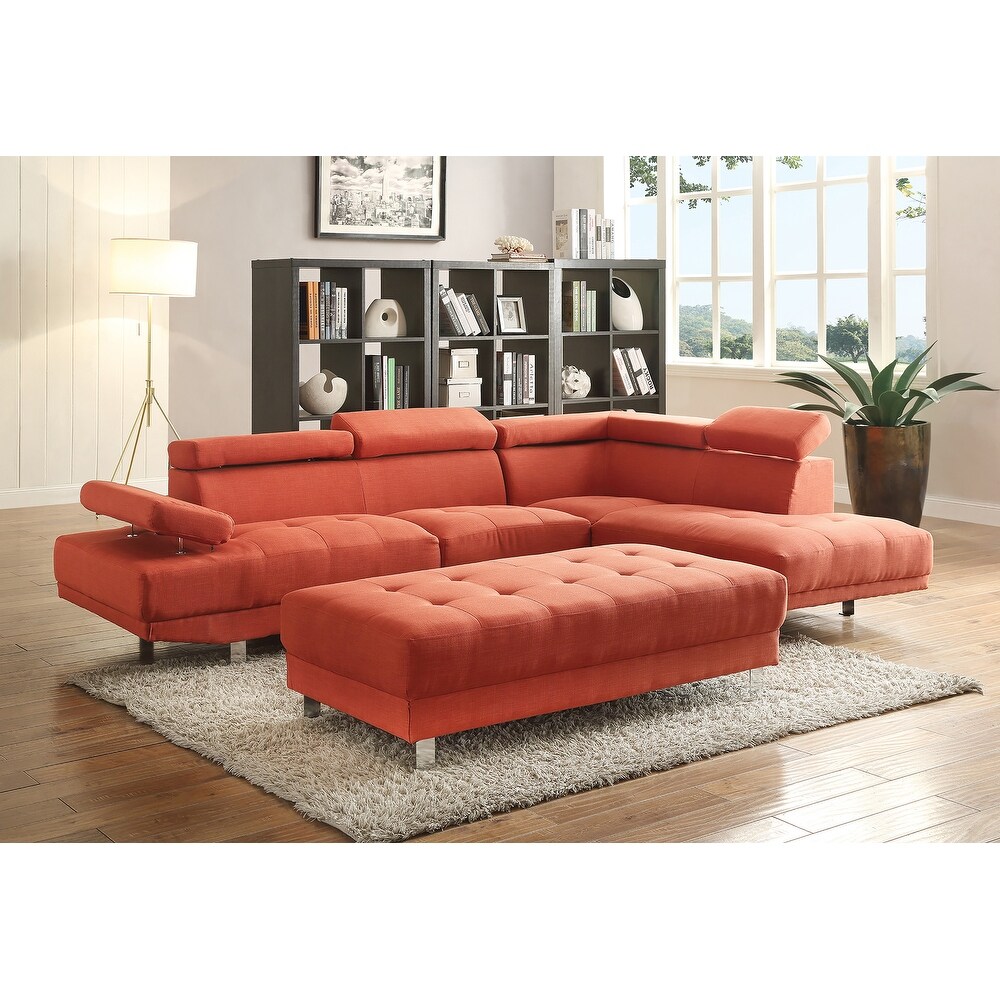 Riveredge 109 in. W 2 piece Polyester Twill L Shape Sectional Sofa   76\