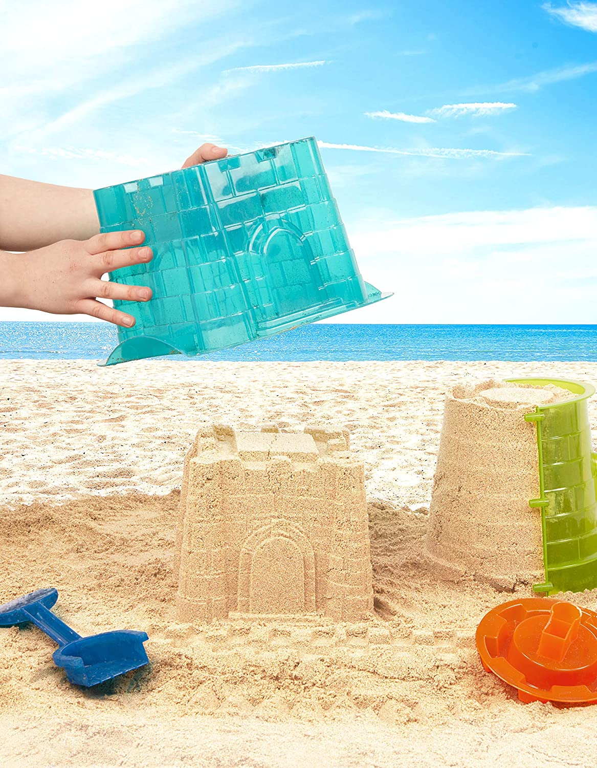 Battat – Sand Toys for Kids – 11pc Sandcastle Building Kit with Sand Molds and Shovel – Outdoor Sandbox Toys – Sand Castle Play Set – 3 Years +