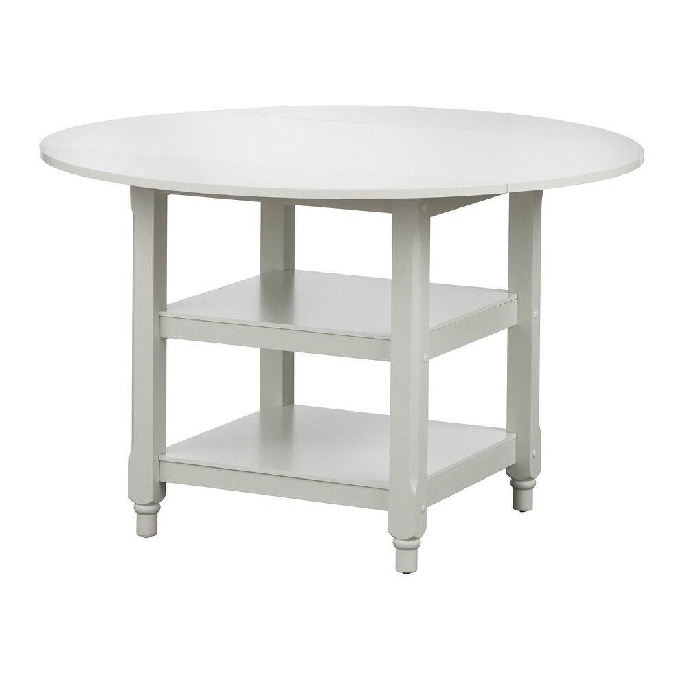 Simple Living Cottage White Round Dining Table