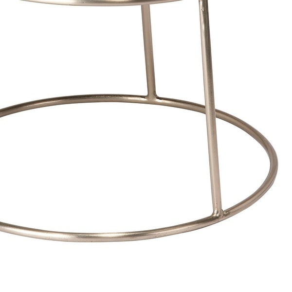 Yuk 30 Inch Metal Barstool， Golden Tri-Legged Base， Padded Seat - 30 H x 18.5 W x 18.5 L Inches