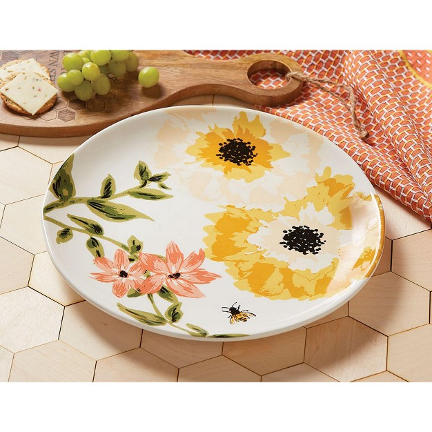 Tagltd Bee Floral Round Platter