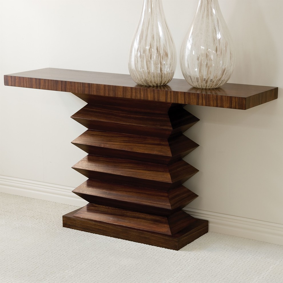 Zig Zag Console Table   Transitional   Console Tables   by HedgeApple  Houzz