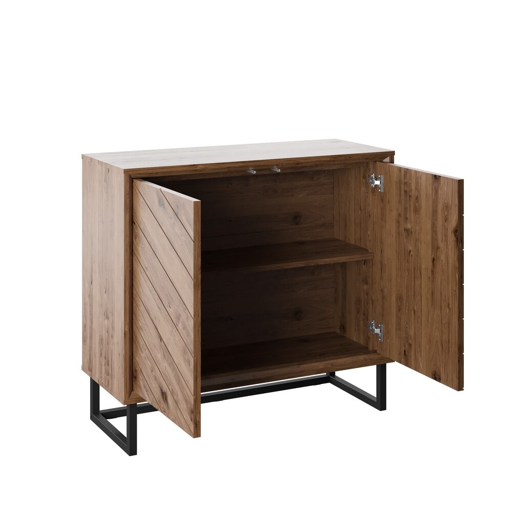 Nikolas 39 inch Wood Storage Accent Cabinet with Adjustable Shelf