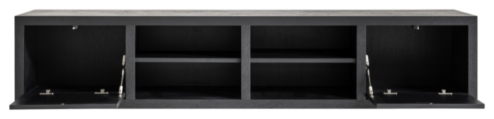 Black Wooden TV Sideboard  OROA Tetrad   Transitional   Entertainment Centers And Tv Stands   by Oroa   Distinctive Furniture  Houzz