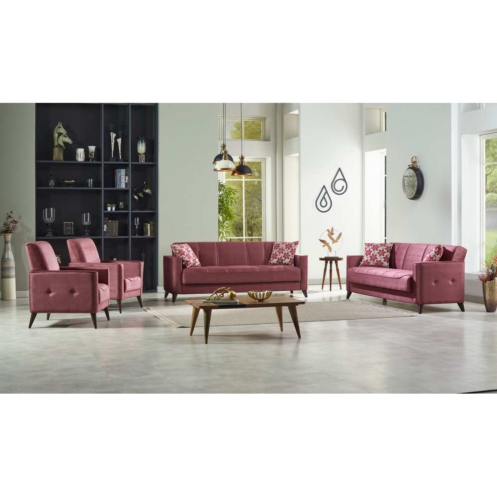 Midas Modern Two Sofas And Two Chairs Living Room Set