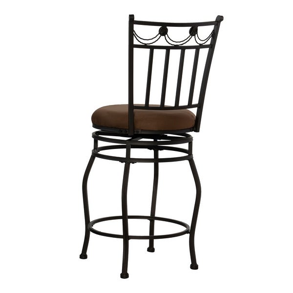 Copper Grove Amravati Powder Coated Brown Counter Stool