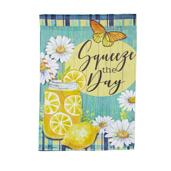 Evergreen Enterprises Squeeze the Day Mason Jar Garden Flag