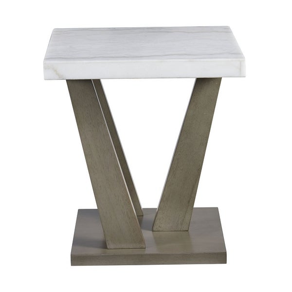 Picket House Furnishings Graham Square End Table in Grey