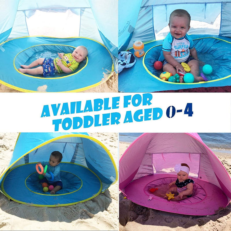 Portable Infant UV Protection Baby Beach Tent Waterproof Shade Pool Sun Shelter， Portable Tent， Baby Shade Tent