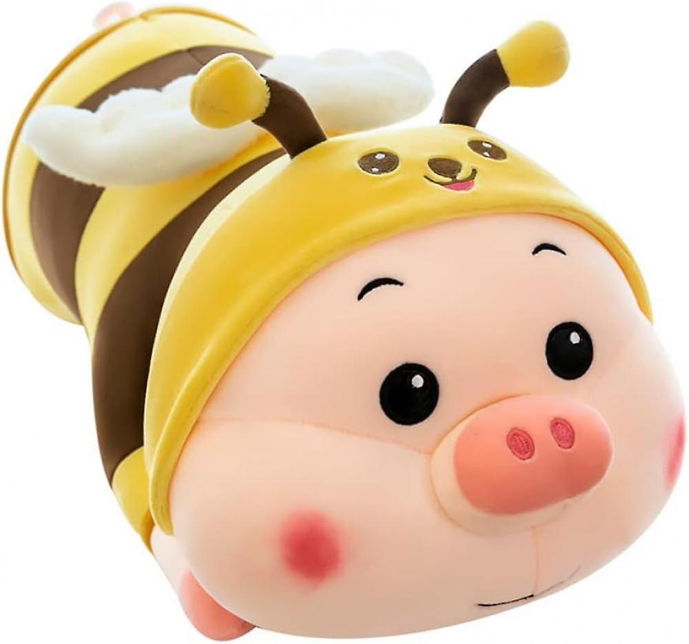 Bee Plush Toy， Soft And Cuddly Piggy Plush Toy Soft Pig Stuffed Animal Plush Body Pillow - Suitable For Children Girl Boy Gift (60cm/23.6inch)