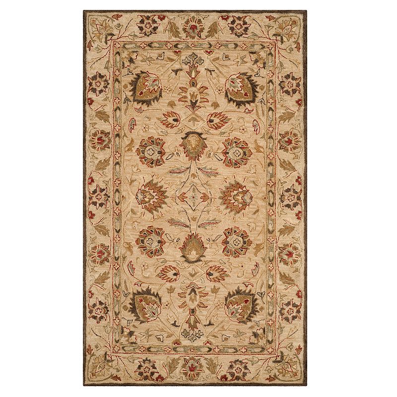 Safavieh Antiquity Margaret Framed Floral Wool Rug