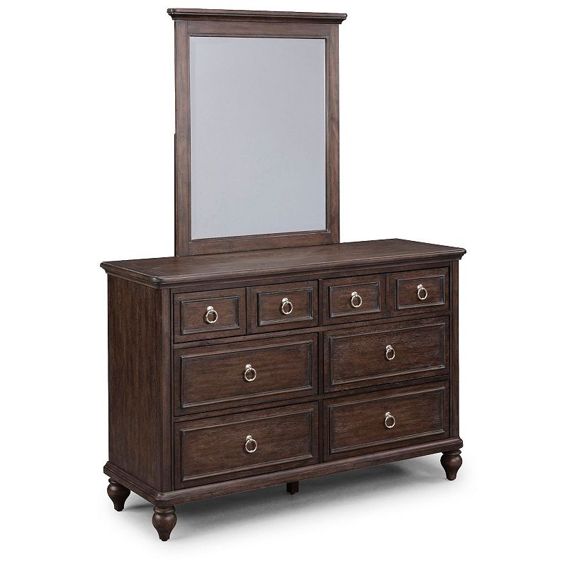 homestyles Southport 6-Drawer Dresser and Mirror Set