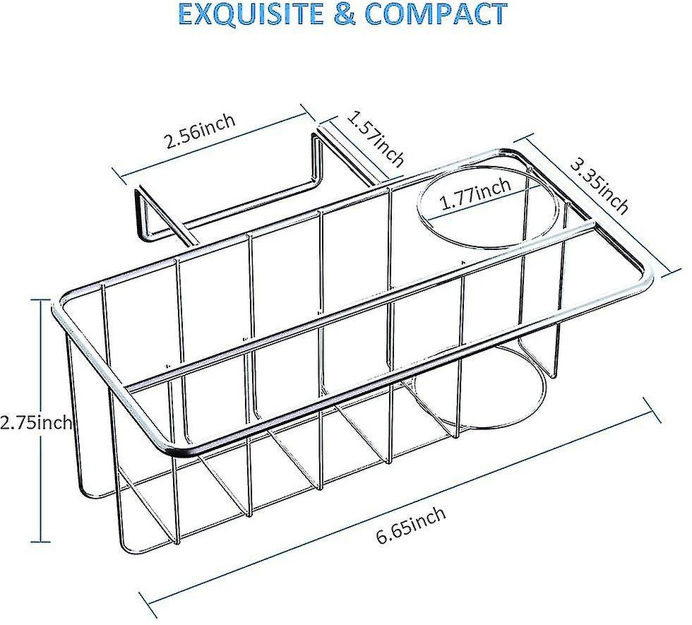 Sink Caddy With Strong Suction Cups， Small Sponge Holder