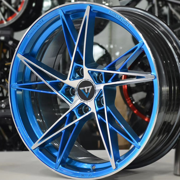 China Manufacturer Wheels VLF Modification Rims 18 inch 5 Holes Rines Felgen Blue 5x108 Cheap Other Wheels Tires and Accessories