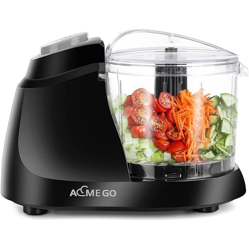 Aemego Mini Food Processor 1.5 Cup Meat and Vegetable Electric Food Chopper Detachable Small Food Grinder with Stainless Steel Blade for Dicing Mincing Blending Puree