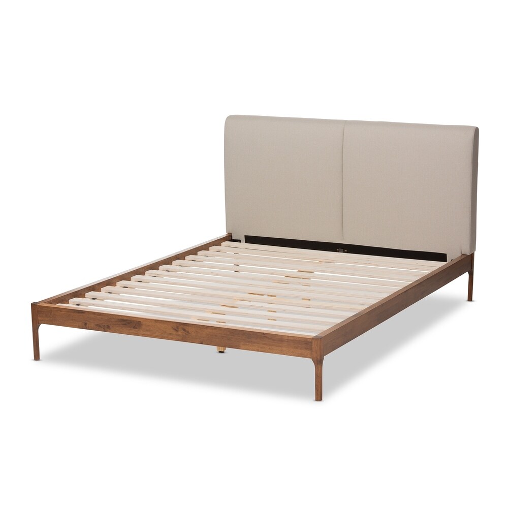 Mid Century Platform Bed by Baxton Studio