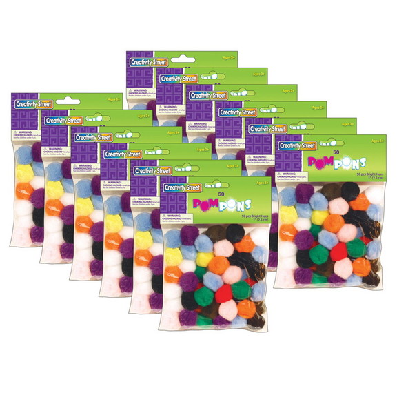 Creativity Street PACAC811301 12 Pom Pons Bright H...