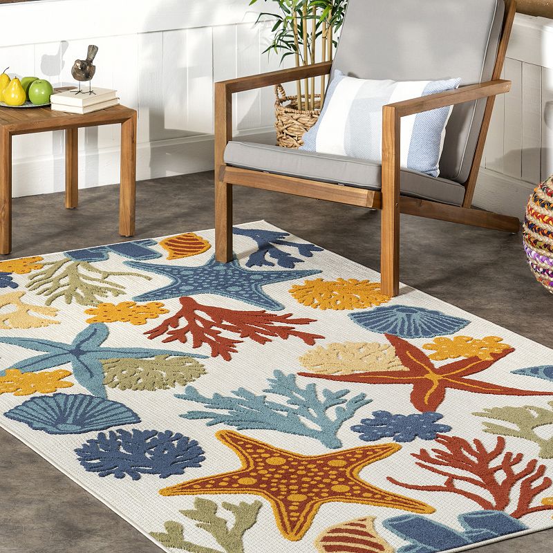 nuLoom Kourtney Nautical Starfish Indoor/Outdoor Area Rug