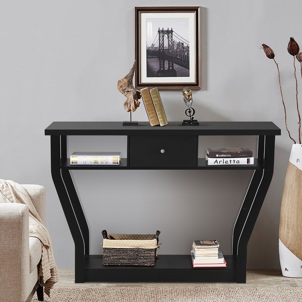 Console Table Modern Easy Assembly Entryway Table