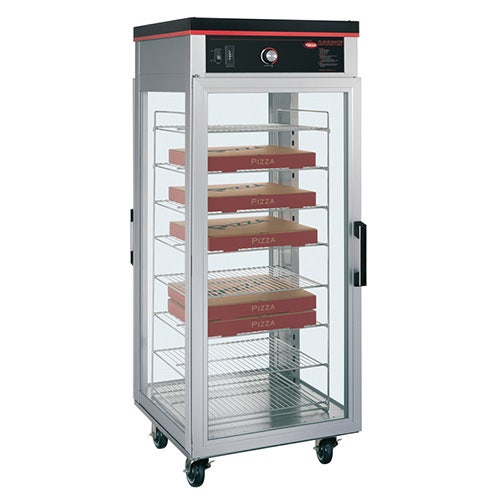 Hatco PFST-2X Hot Food Display Case - 2 Doors， Holds 16 Boxed Pizzas or 8 Bagged Pizzas