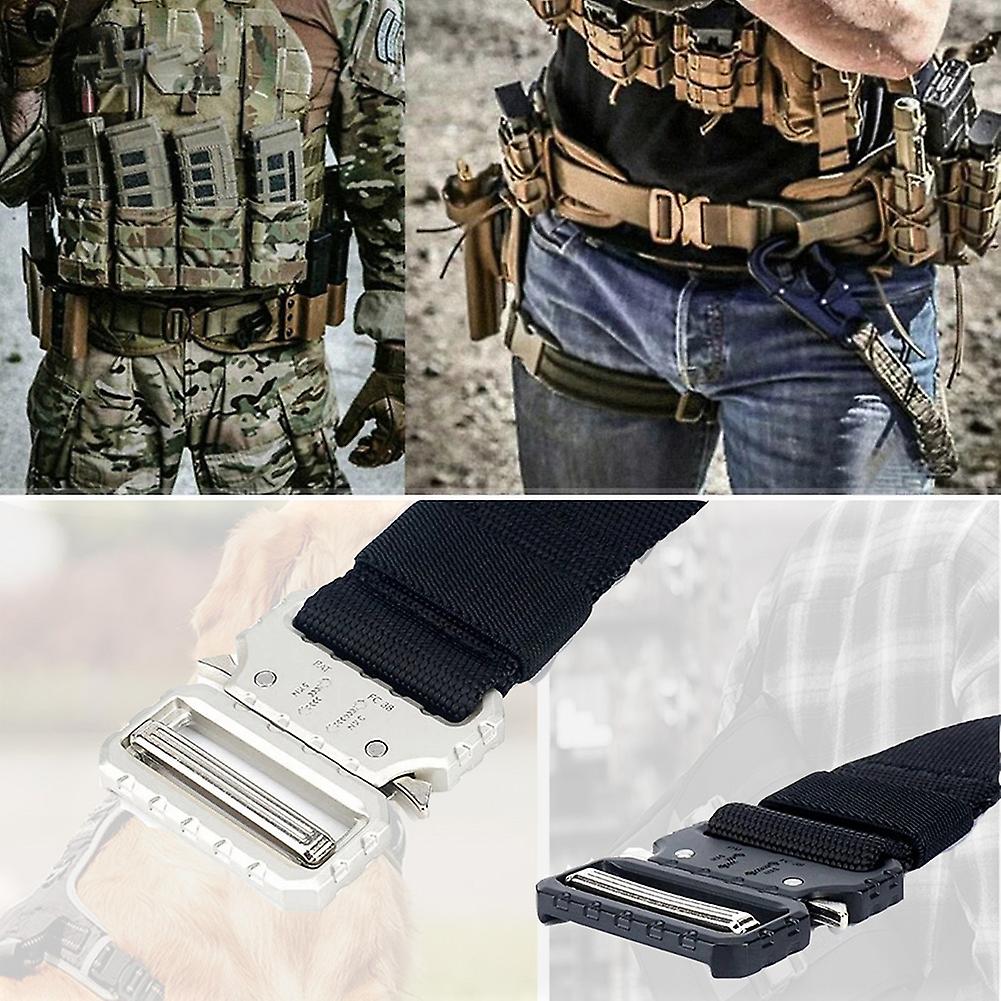 Tactical Buckle High-strength Tension Buckle For Dog Collar Bags Luggage Belt Clothing Inner Diameter 39mm Silver