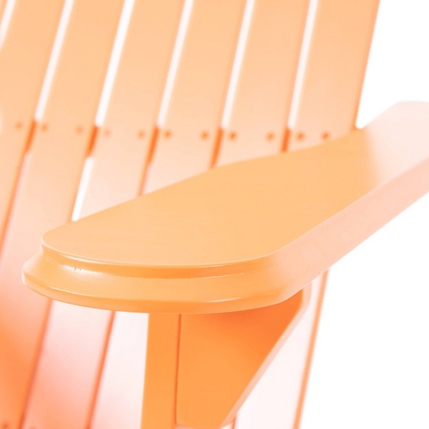 Malibu Outdoor Acacia Wood Adirondack Chair Tangerine Christopher Knight Home