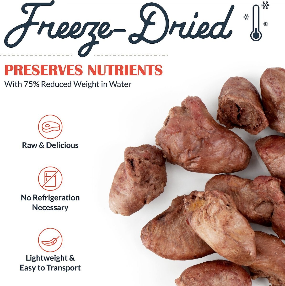 Flourish Chicken Hearts Freeze-Dried Dog Treats