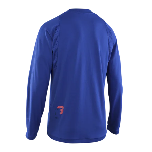 ION Scrub Amp Long Sleeve MTB Jersey - Cobalt Reef - 2022