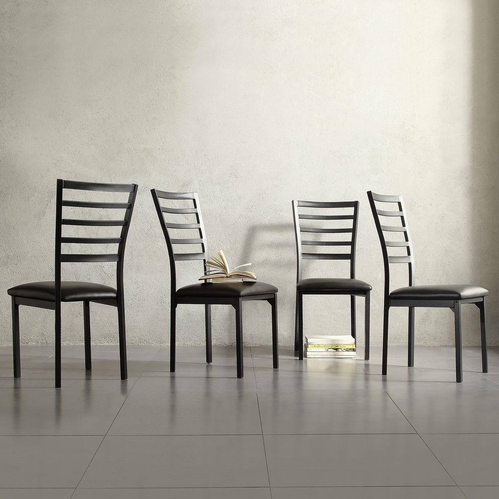 HomeSullivan Miona Black Metal Side Chair (Set of 4) 405038S4PC