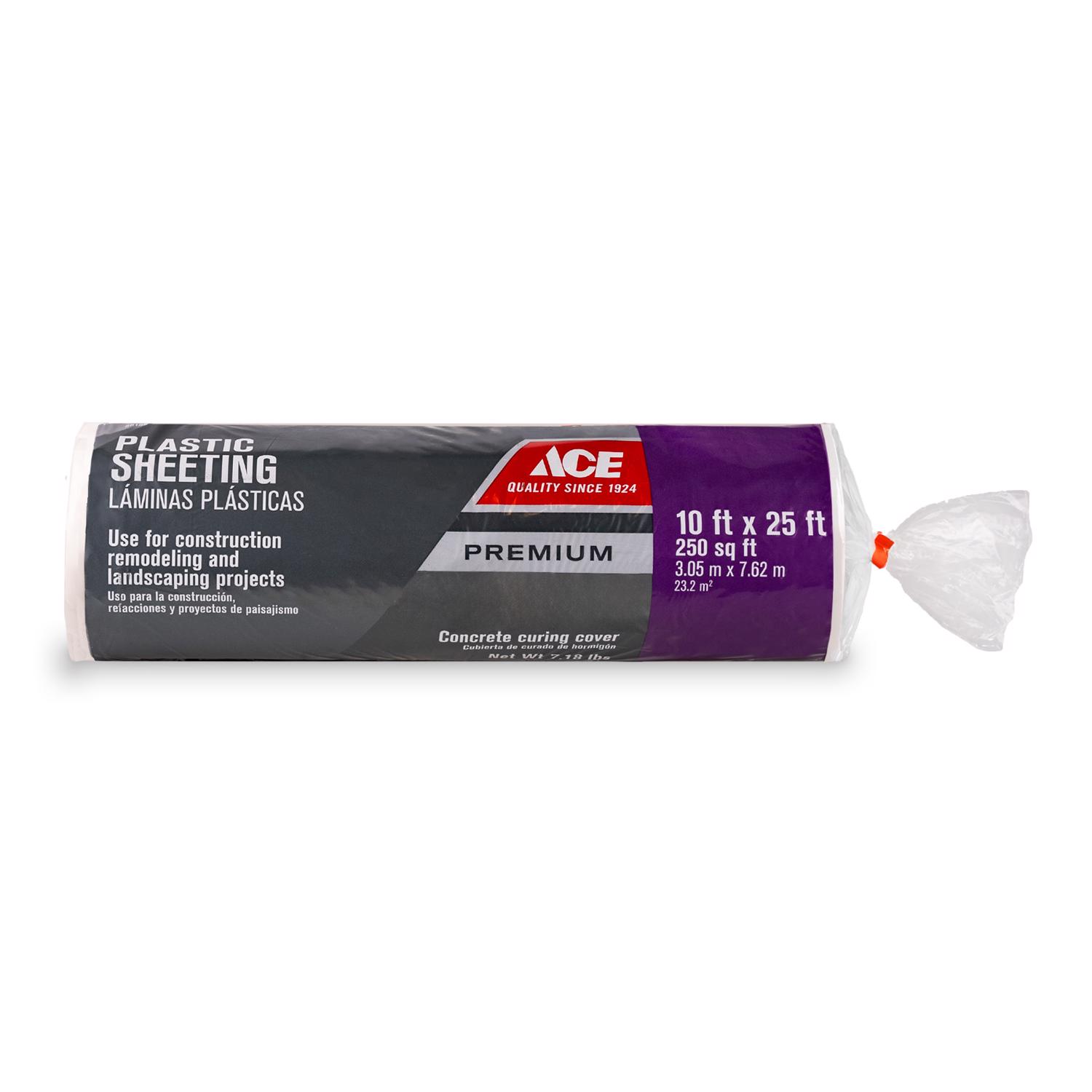 Ace Plastic Sheeting 6 mil X 10 ft. W X 25 ft. L Polyethylene Clear