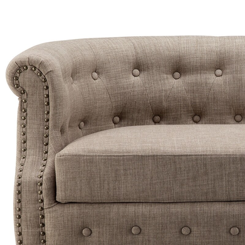 Rosevera Three Piece Living Room Tufted Sofa Set  Chesterfield