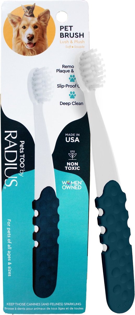 RADIUS Lush and Plush Dog and Cat Toothbrush