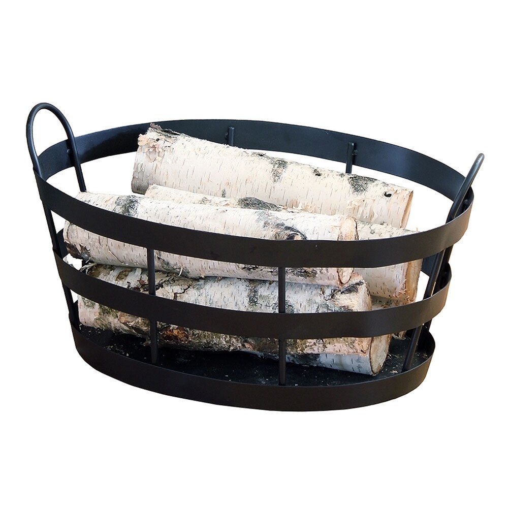 Minuteman International Shaker Log Bin Basket w/Handles  23 Inch Long  Graphite