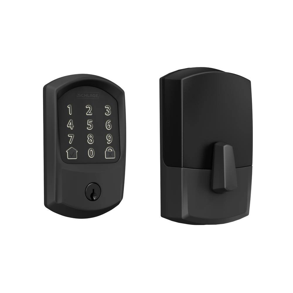 Schlage Greenwich Matte Black Encode Smart Wi-Fi Deadbolt BE489WB V GRW 622