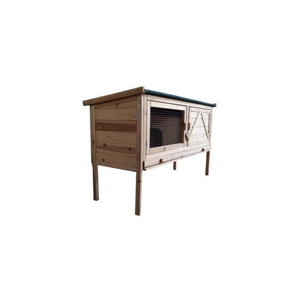 Outdoor wooden Rabbit Hutch with open up roof Guin...