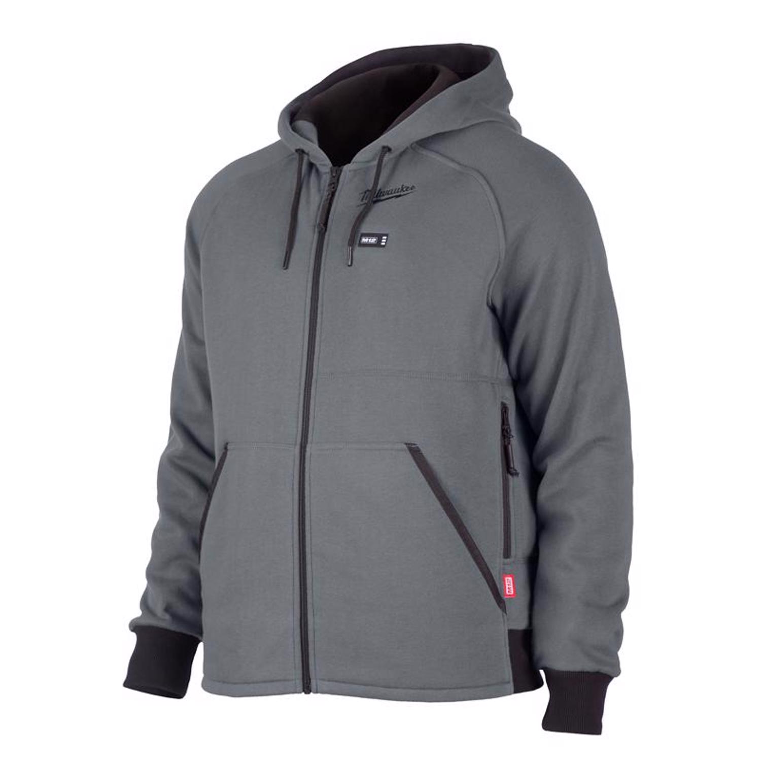 MW M12 M Long Sleeve Men\u0027s Full-Zip Heated Hoodie Kit Gray