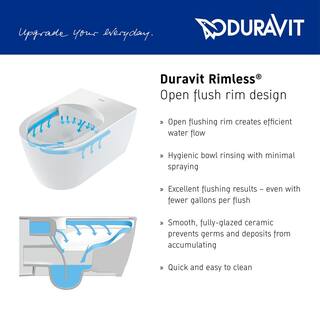 Duravit No.1 1-Piece 1.28 GPF Single Flush Elongated Toilet in White (Seat Not Included) 21950100U3