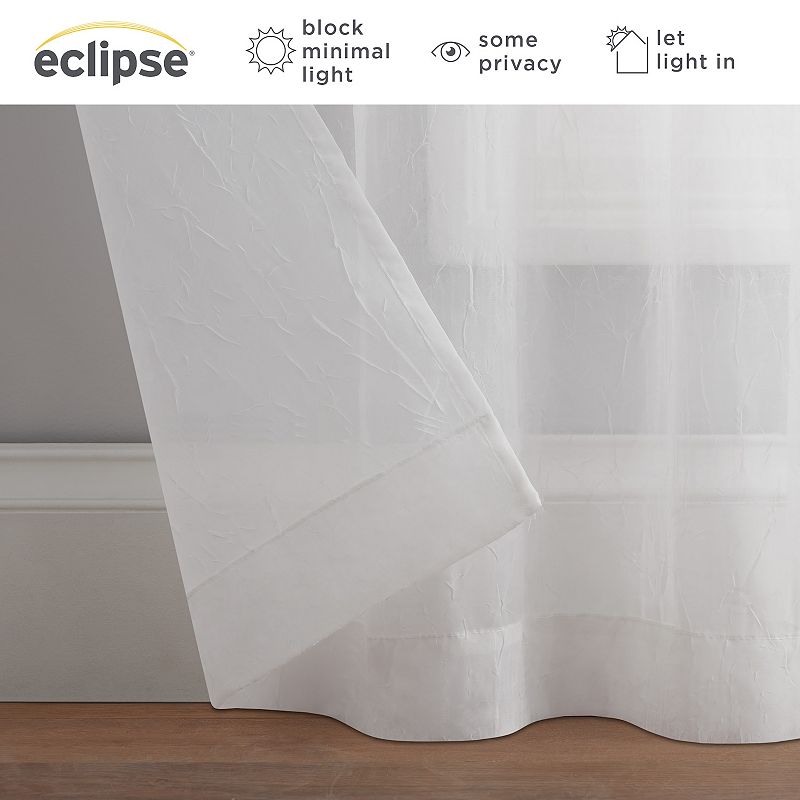 Eclipse 2-Pack Crushed Voile Window Curtains