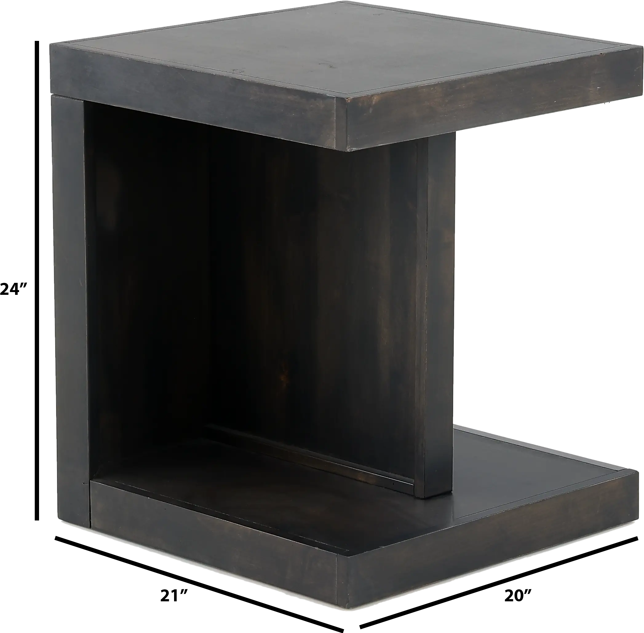 Avery Loft Ghost Black End Table