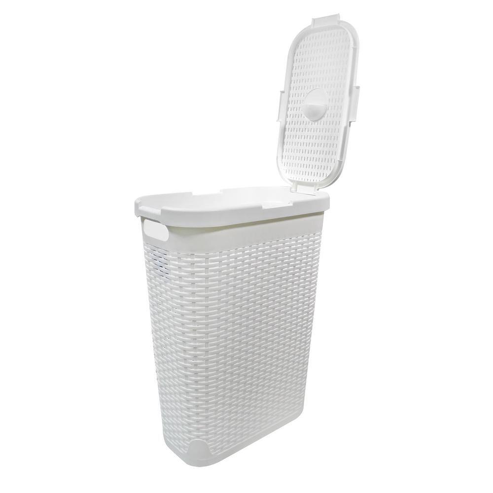 Modern Homes 40 L Laundry Hamper White 67521