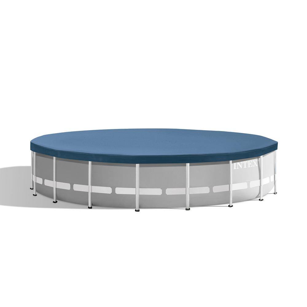Intex Prism Frame 18 ft. Round 4 ft. D Metal Frame Above Ground Pool Set with Type A Replacement Filters (6-Pack) 26731EH + 6 x 29000E
