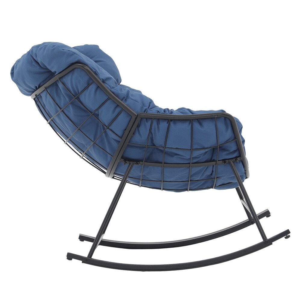 Patio Rocking Chair with Cushion