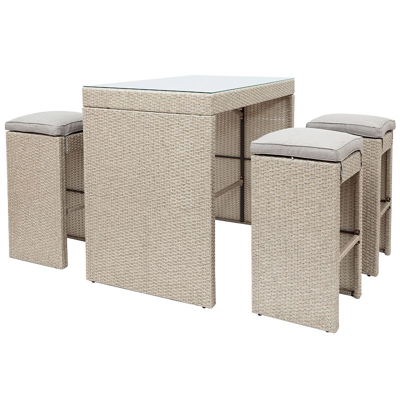 Merax 5-piece Rattan Outdoor Patio Furniture Set