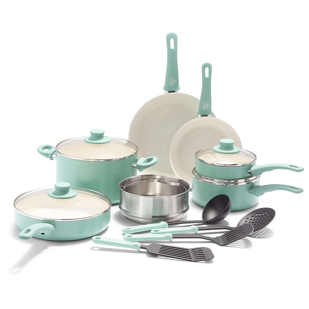 GreenLife Soft Grip Healthy Ceramic 15pc Cookware Set