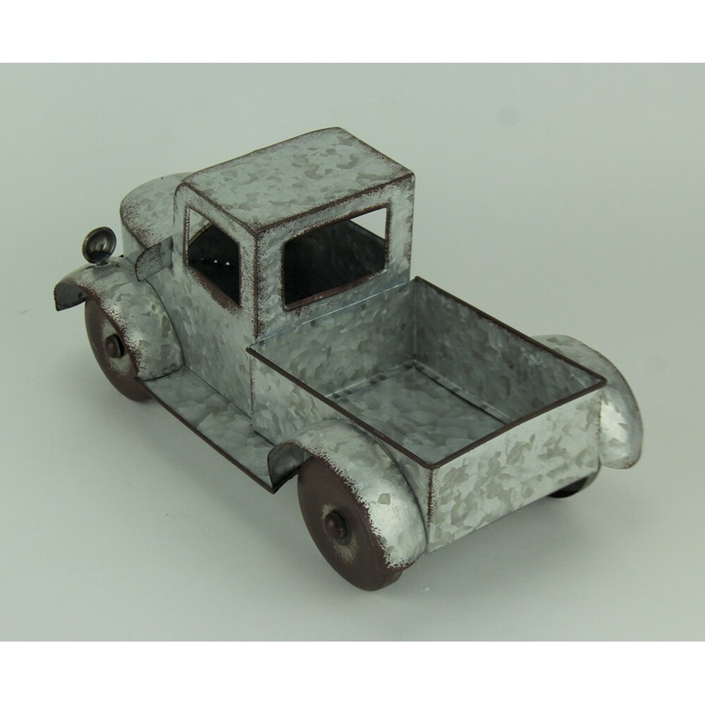 Rustic Metal Antique Truck Indoor Or Outdoor Planter   6.75 X 14.5 X 7 inches