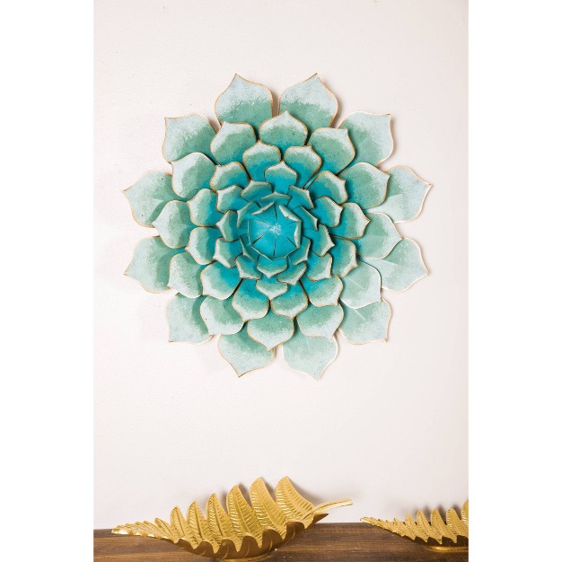 Metal Floral Wall Decor Teal Olivia amp May