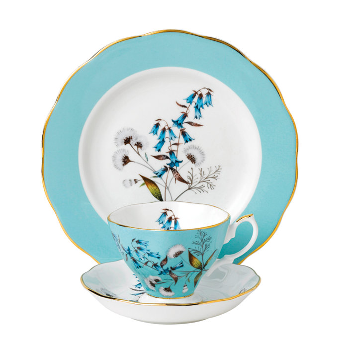 Royal Albert 100 Years 1950 3-Piece Set -Teacup Saucer and Plate - Festival