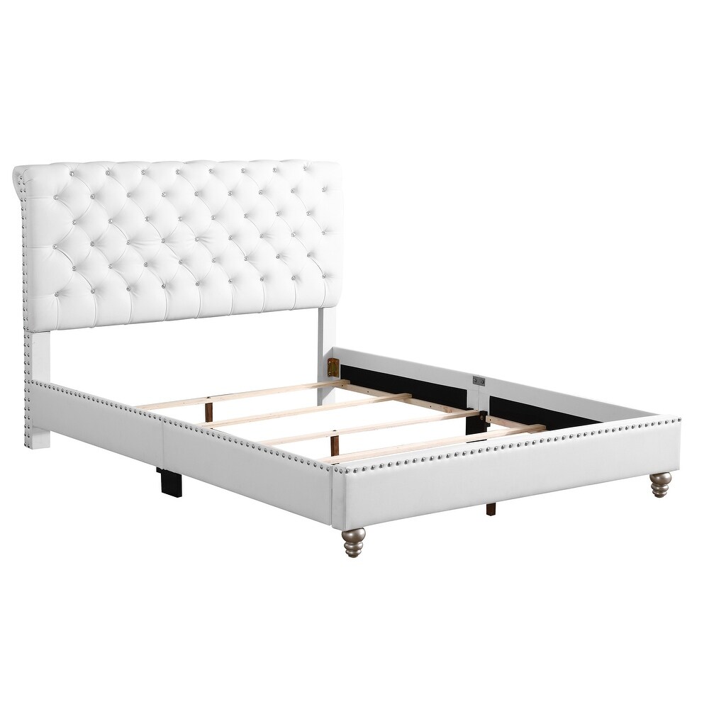 Maxx Tufted Upholstered Queen Panel Bed