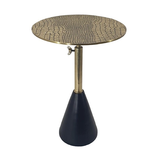 AandB Home Aluminum Accent Table - Gold/Black